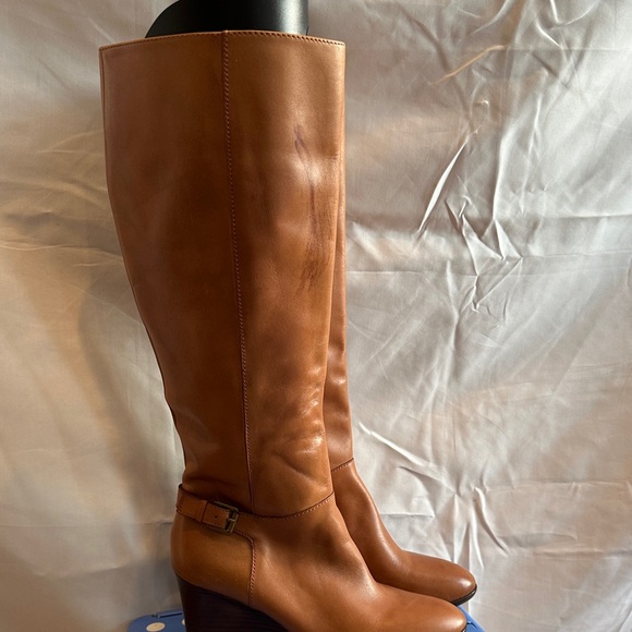Ralph Lauren Tia Leather Wedge Boots - Picture 4 of 13